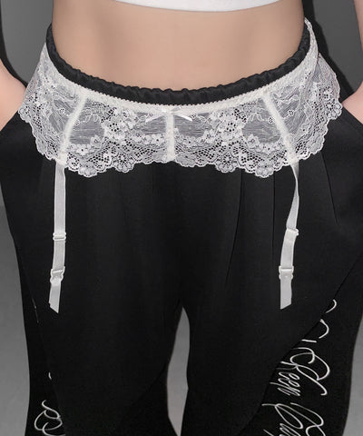 レースリボンストラップガーターベルト ／lace ribbon strap garter belt