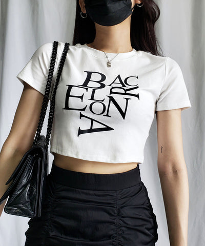 【 ４color 】BACロゴレタリングショートＴシャツ