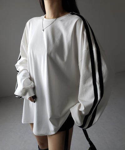 【 ２color 】サイドラインビッグＴシャツ ／ side line BIG Tee