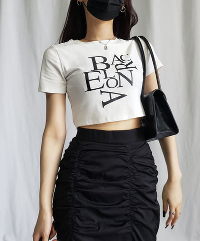 【 ４color 】BACロゴレタリングショートＴシャツ