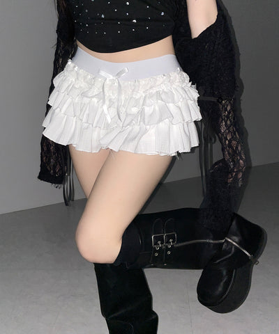 リボンフリルミニショートパンツ ／ ribbon frill mini short pants