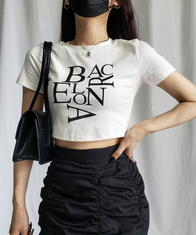 【 ４color 】BACロゴレタリングショートＴシャツ