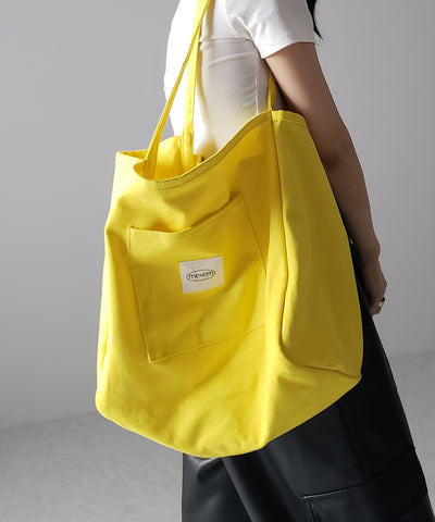 【 ７color ／大容量 】ミームセレクトオリジナルタグキャンバスカラートートバッグ ／ me+em select original tag canvas color totebag