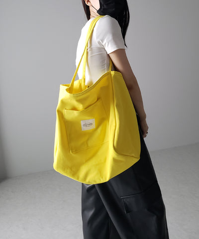 【 ７color ／大容量 】ミームセレクトオリジナルタグキャンバスカラートートバッグ ／ me+em select original tag canvas color totebag