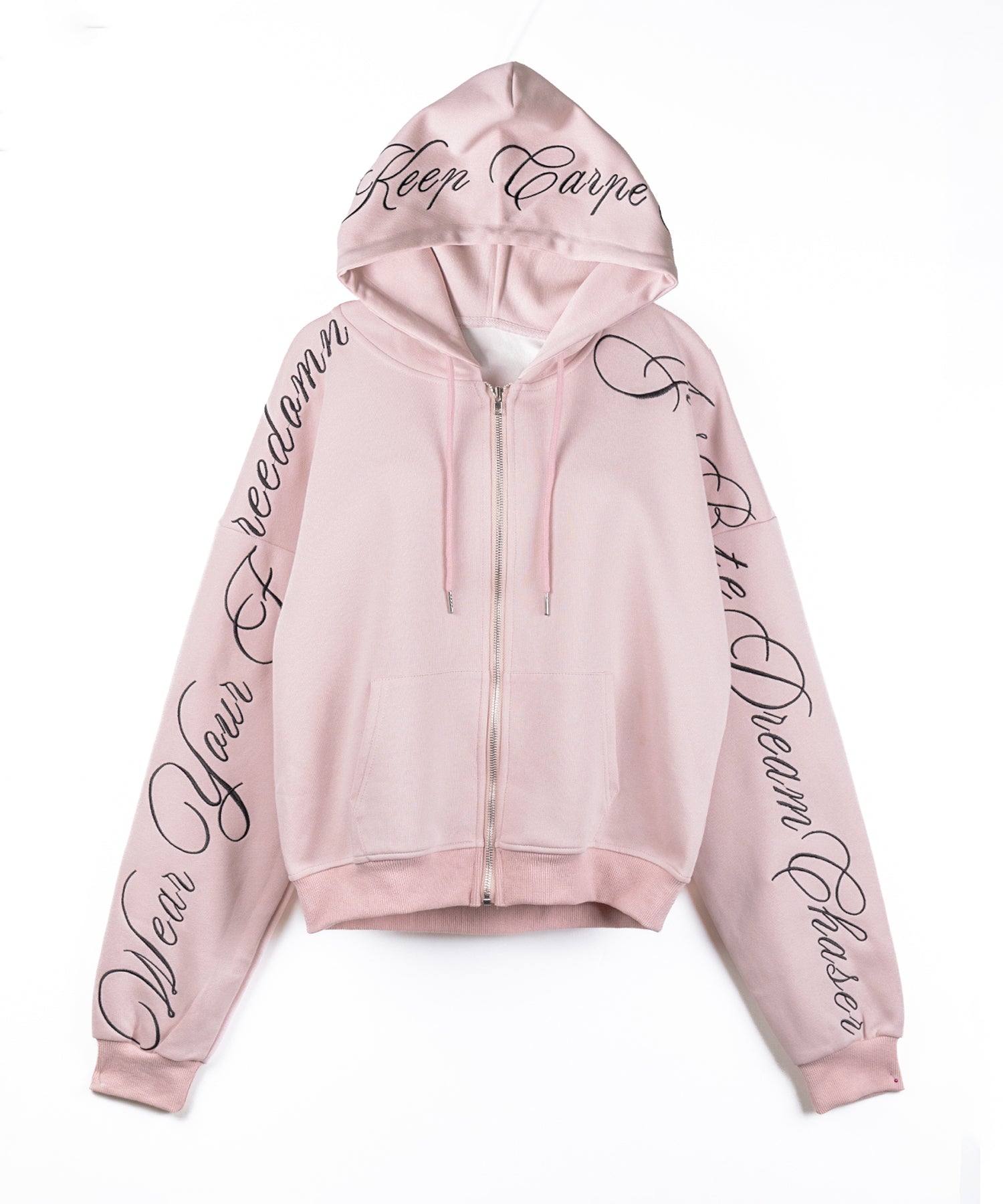 【 セットアップ 】レタリングロゴ刺繍ジップアップパーカー＆ショートパンツ ／ lettering logo embroidery zip-up hoodie ＆ short pants SETUP