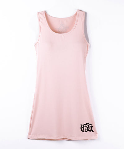 【 新色ピンク追加！】グランジロゴバッククロスタンクトップミニワンピ ／ grunge logo back cross tanktop mini onepiece