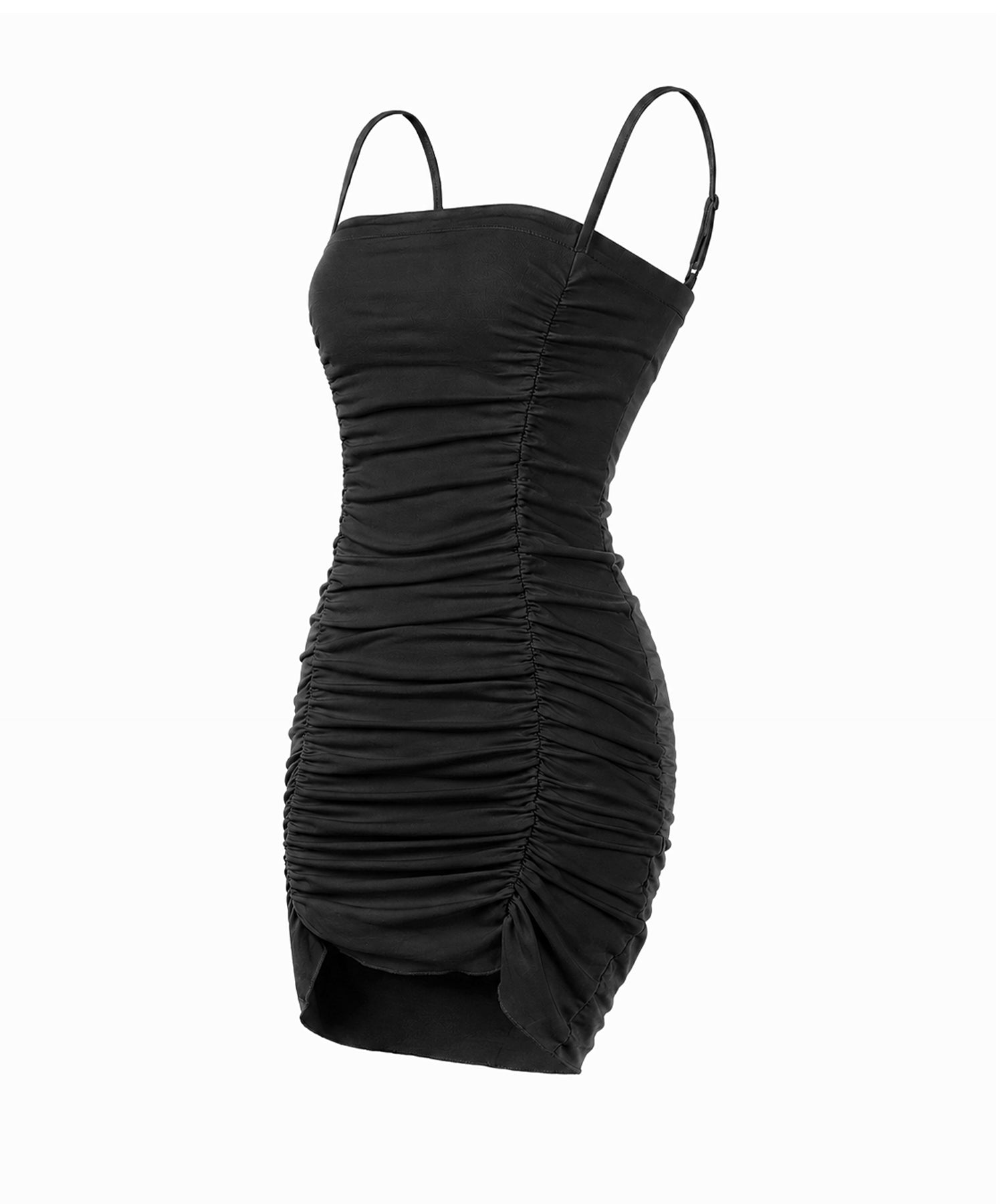 ギャザーシャーリングタイトキャミミニワンピ ／ gathered shirring tight cami mini onepiece