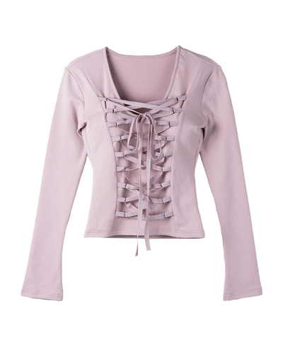 【 新色ピンク追加！ ／３WAY 】レースアップコルセットリボンチョーカートップス ／ lace up corset ribbon choker tops