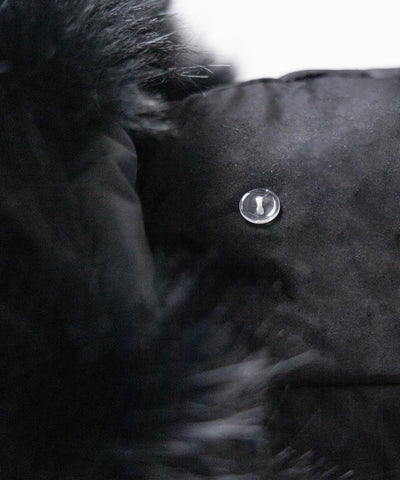 【 フード取り外し可能２ＷＡＹ 】フェイクファーフードショートダウンジャケット ／ 2WAY fake fur hoodie short down jacket