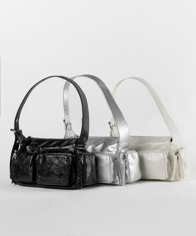 【 ３color 】４アウトポケットヴィンテージスクエアショルダーバッグ ／ 4 outpocket vintage square shoulder bag