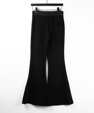 【 セットアップ 】ファーフードショートパーカー＆スウェットフレアパンツ ／ Fur short hoodie ＆ sweat flare pants SETUP