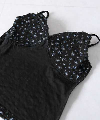 【 ２点セット 】小花柄レースキャミソール ＋ カーディガン SET ／ （ 2piece SET ）Floral lace camisole + cardigan SET