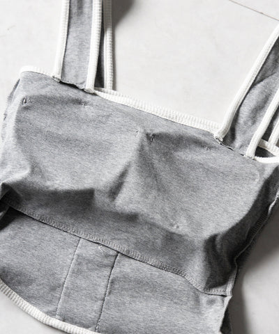 【 セットアップ】フロントボタンパイピングビスチェ＋ フレアパンツ ＳＥＴ ／ 【 SETUP 】front button piping buister ＋ flare pants SET