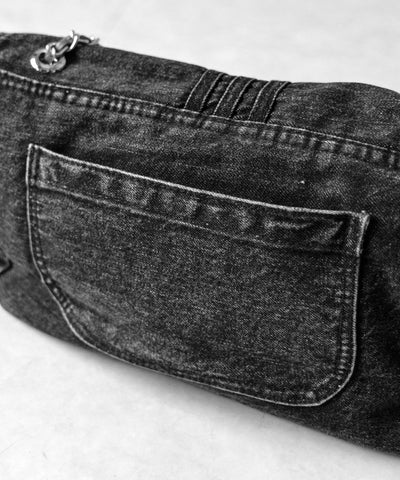 【 ２color 】センターラインウォッシュデニムショルダーバッグ ／ centerline washed denim shoulder bag