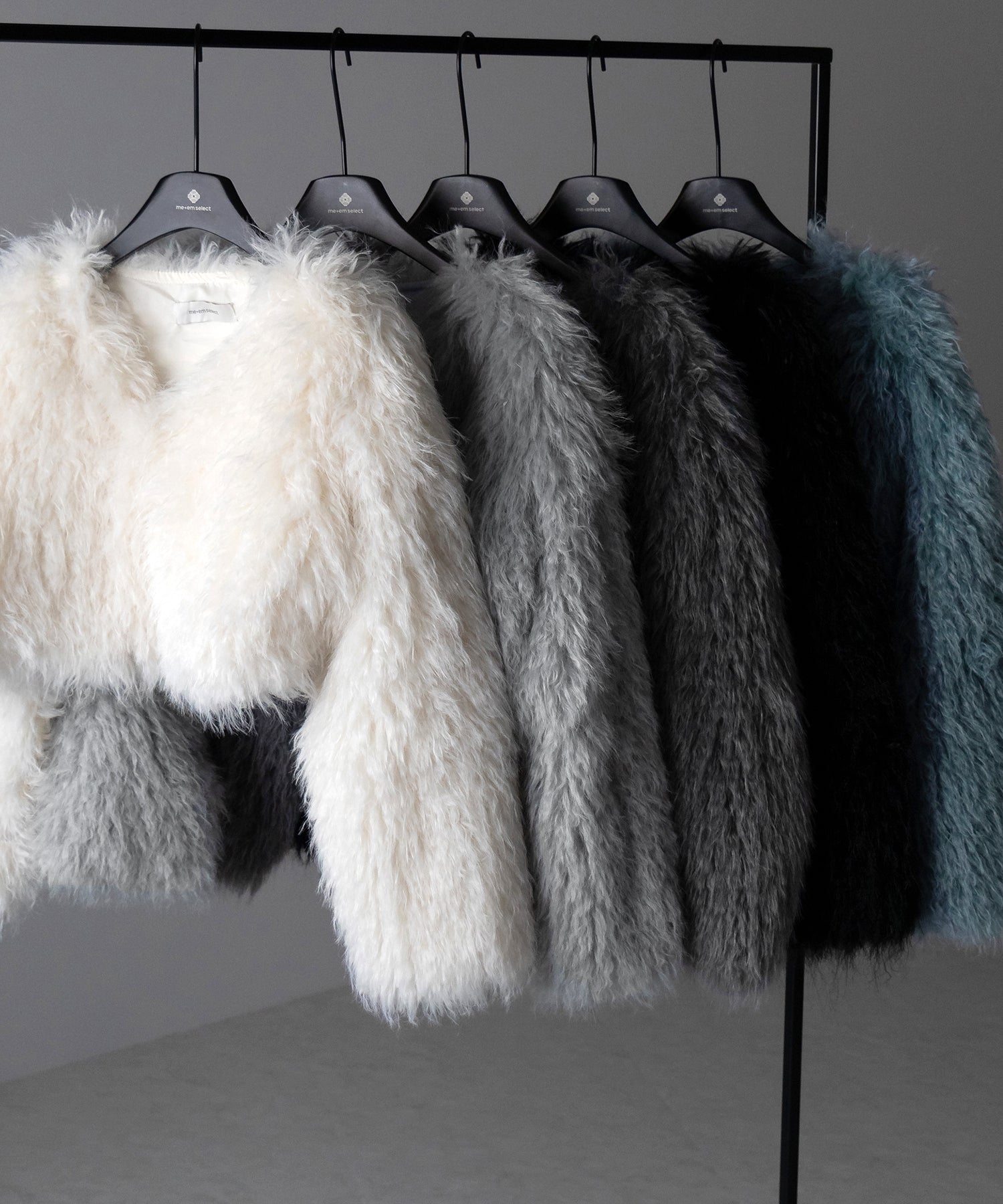 【 ５color 】シャギーファーノーカラーボリュームショートコート／ shaggy fur nocollar volume short coat