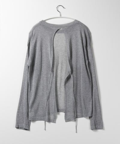 【 選べる７color 】ニュアンスカラーバックスリットオーバーシアーニット ／ nuance color back slit over sheer knit