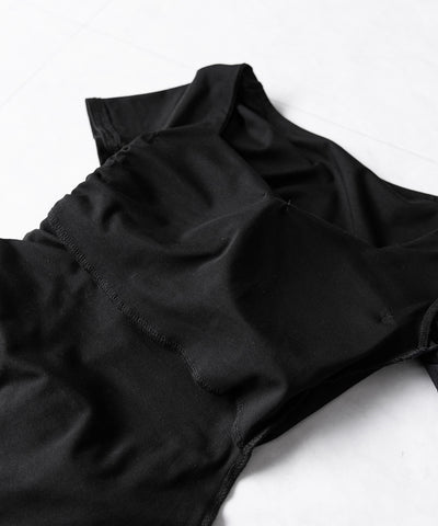 【 ２点セット 】スクエアネックサイドシャーリングミニワンピース＆インナーショートパンツ ワンホンセットアップ ／ square neck side shirring mini onepiece & inner short pants wanghong SETUP