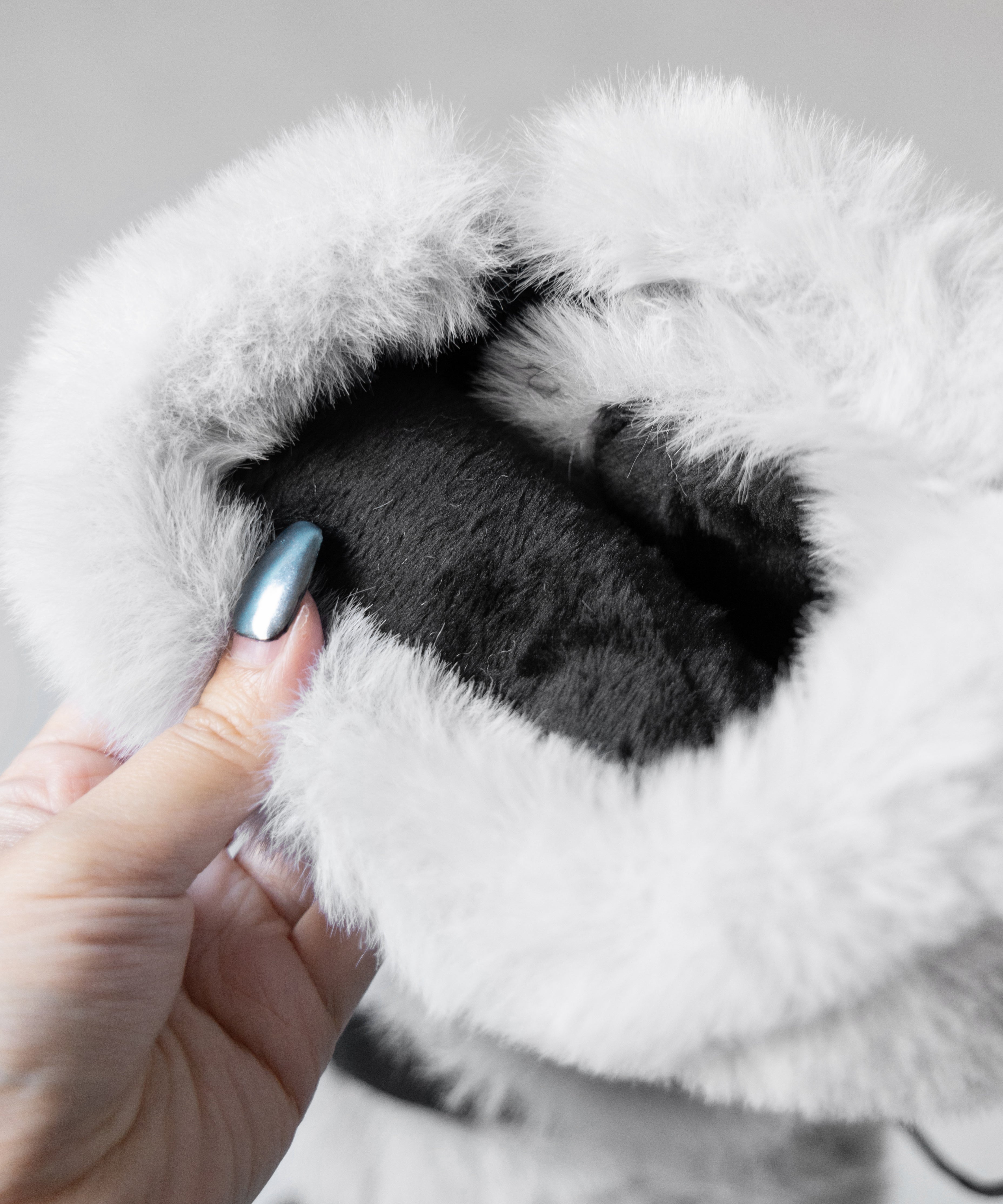 厚底レースアップムートンロングブーツ ／ platform laceup mouton long boots