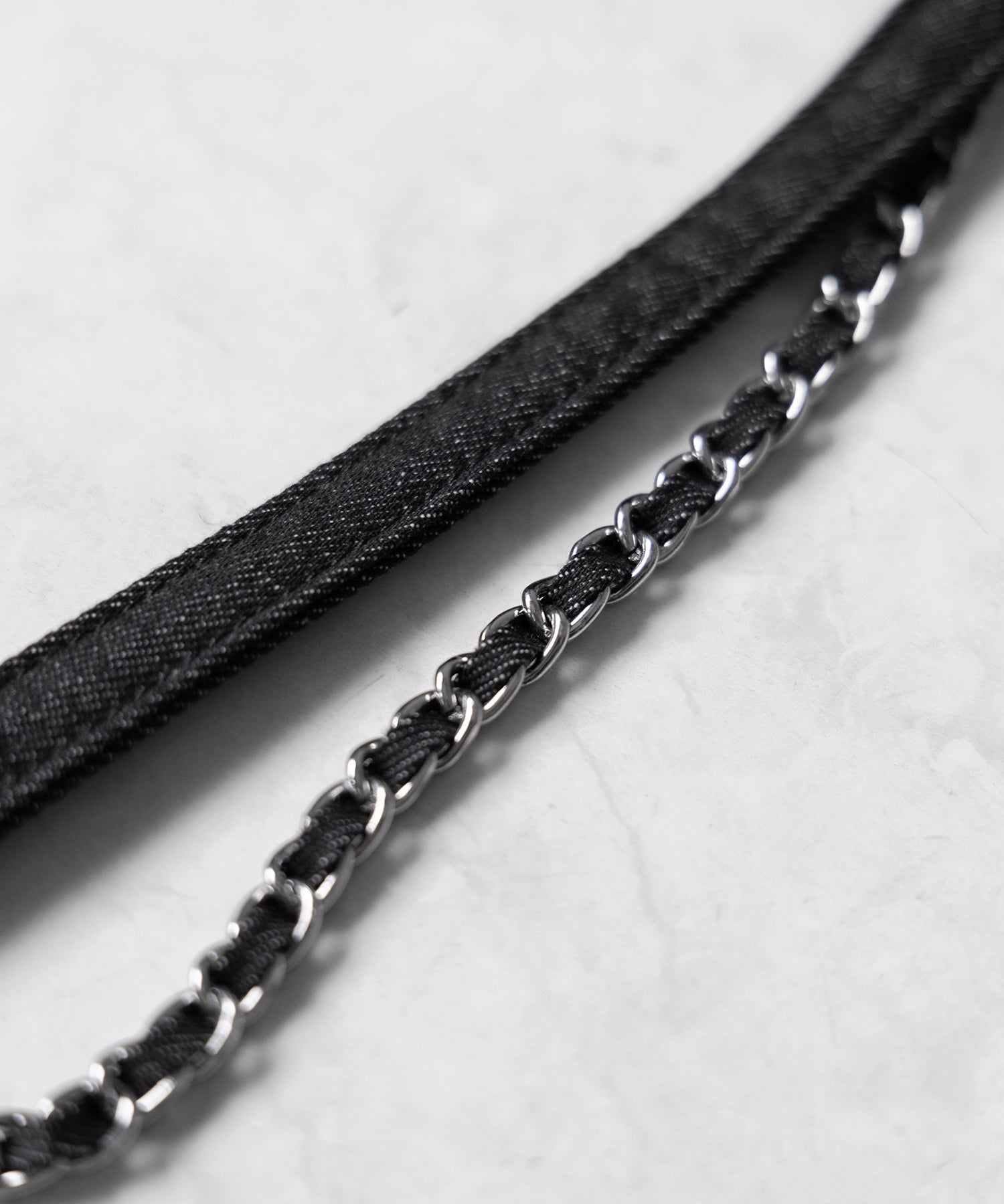 【２WAY 】キルティングチェーンデニムフラップショルダーバッグ ／ quilting chain denim flap shoulder bag