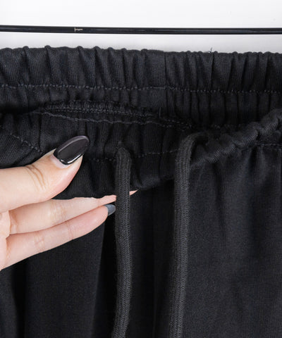 【 限定先行販売 】ドローコードタックワイドカーゴスウェットパンツ ／ drawcord tuck wide cargo sweatpants