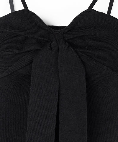 【 ２点セット 】リボンニットキャミソール ＋ カーディガンセット ／ribbon knit camisole + cardigan SET