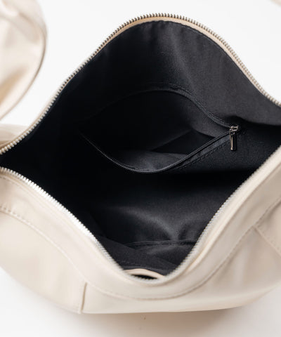 シャーリングハンドルショルダーバッグ ／ shirring handle shoulder bag