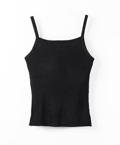 【 ２点セット 】リボンリブニットキャミソール ＋ カーディガンセット / ribbon rib knit camisole + cardigan set