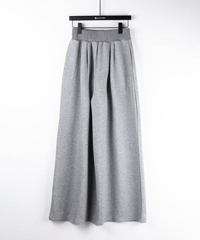 【 セットアップ 】ファーダブルジップワンショルスウェット＆タックワイドスウェットパンツ ／ Fur double-zip one-shoulder sweatshirt ＆ tuck wide sweatpants SETUP