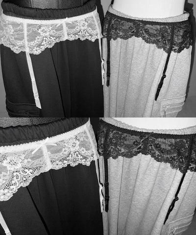 レースリボンストラップガーターベルト ／lace ribbon strap garter belt