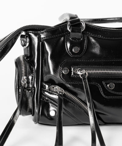 【 ショルダーストラップ付き２WAY 】ヴィンテージアウトポケットグランジボストンショルダーバッグ／ vintage out pocket grunge boston shoulder bag
