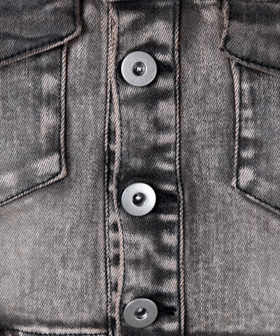 【 セットアップ 】ヴィンテージライクデニムビスチェ ＋ ストレッチフレアデニム SET ／ 【 SET UP 】 vintage like denim bustier + stretch flare denim