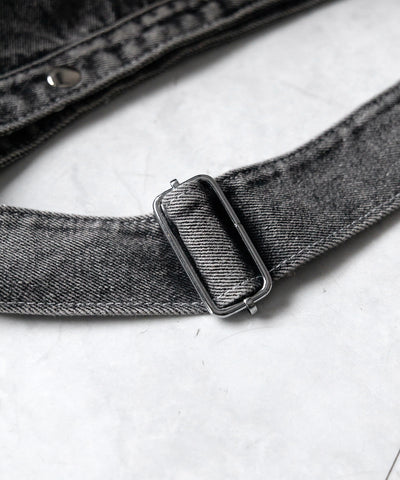 【 ２color 】ブラックタグヴィンテージデニムショルダーバッグ ／ black tag vintage denim shoulder bag