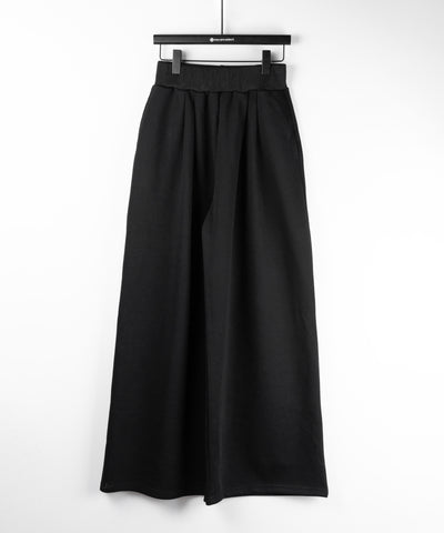 【 セットアップ 】ファーダブルジップワンショルスウェット＆タックワイドスウェットパンツ ／ Fur double-zip one-shoulder sweatshirt ＆ tuck wide sweatpants SETUP