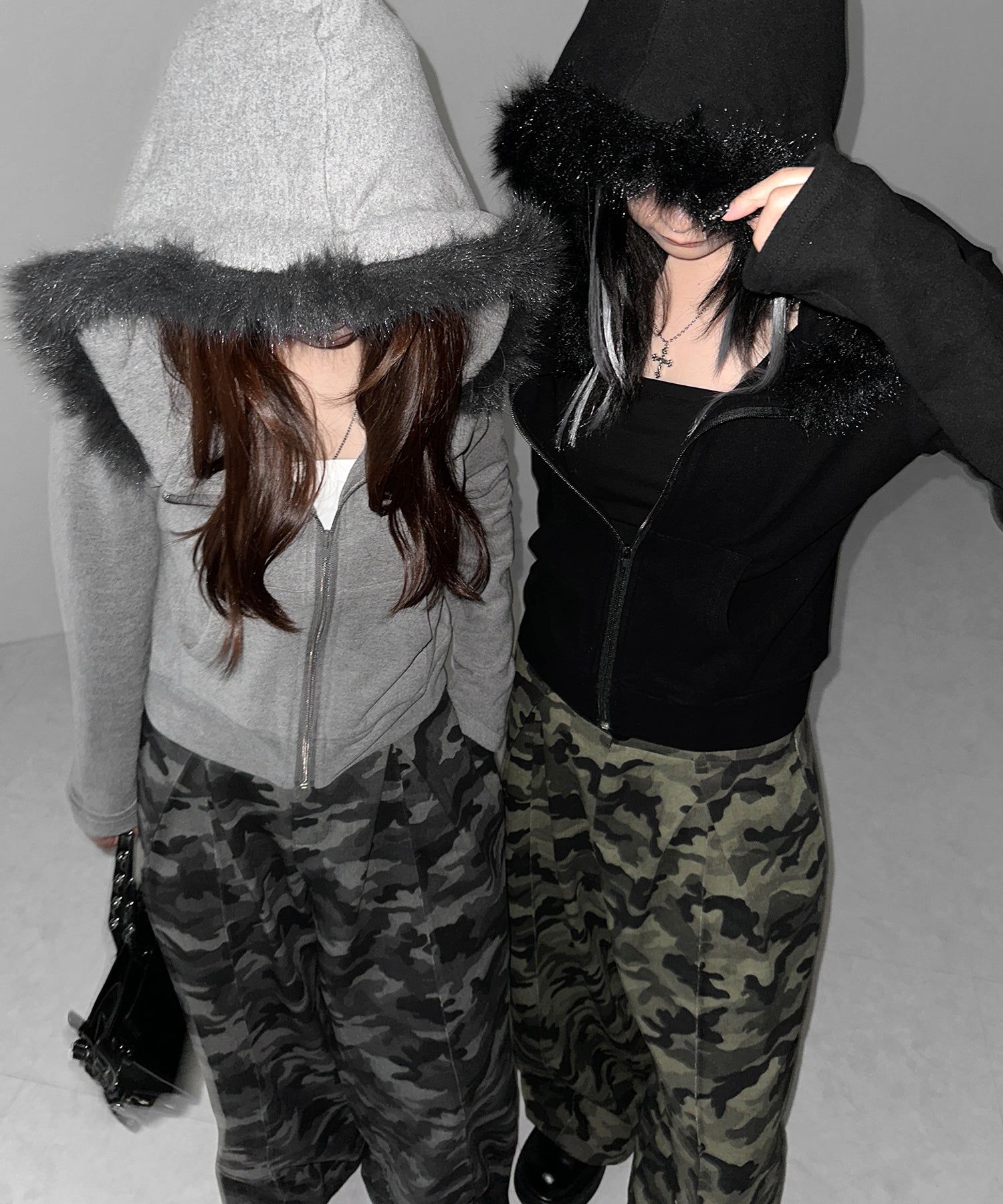 【 ２color ／ ４size 】ダブルタックヴィンテージカモフラージュワイドパンツ ／ double tuck vintage camouflage wide pants
