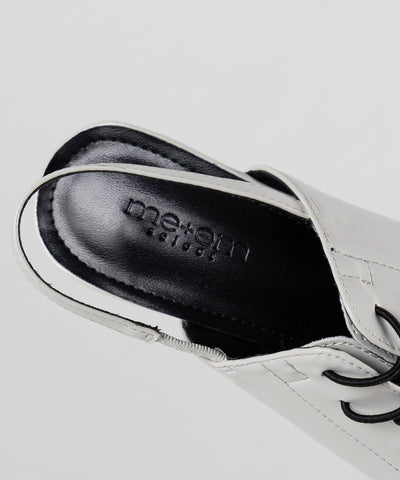 【 ３color 】ポインテッドトゥレースアップスニーカーミュール ／ pointed toe lace up sneaker mules