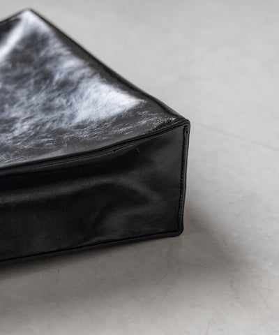 【 ２color ／ 大容量 】フェイクレザービッグスクエアトートバッグ ／ fake leather big square tote bag