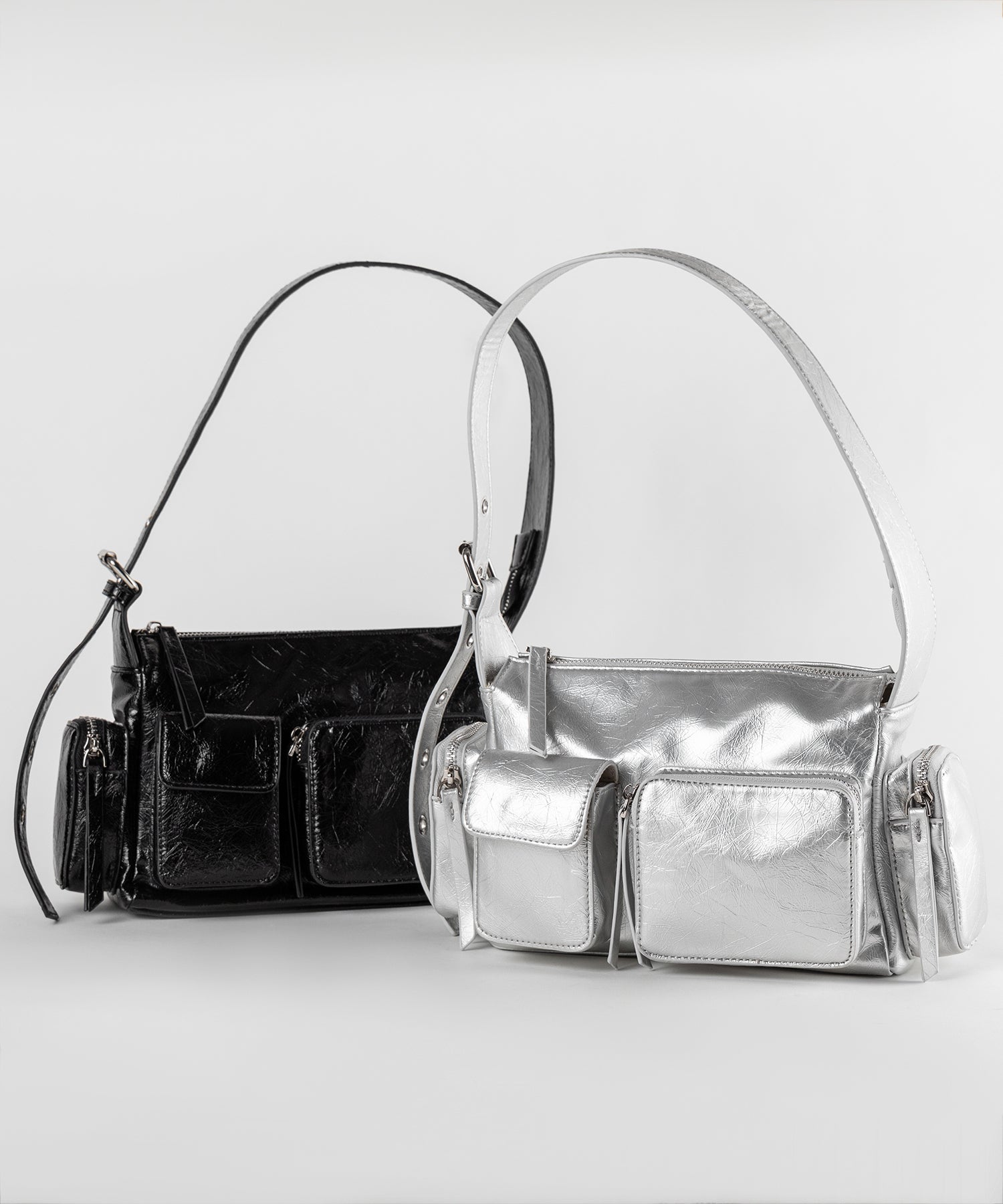 【 ３color 】４アウトポケットヴィンテージスクエアショルダーバッグ ／ 4 outpocket vintage square shoulder bag