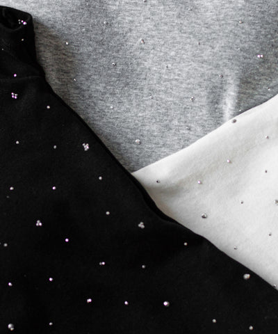 ラインストーンスクエアネックタイトＴシャツ ／Rhinestone square neck tight T-shirt