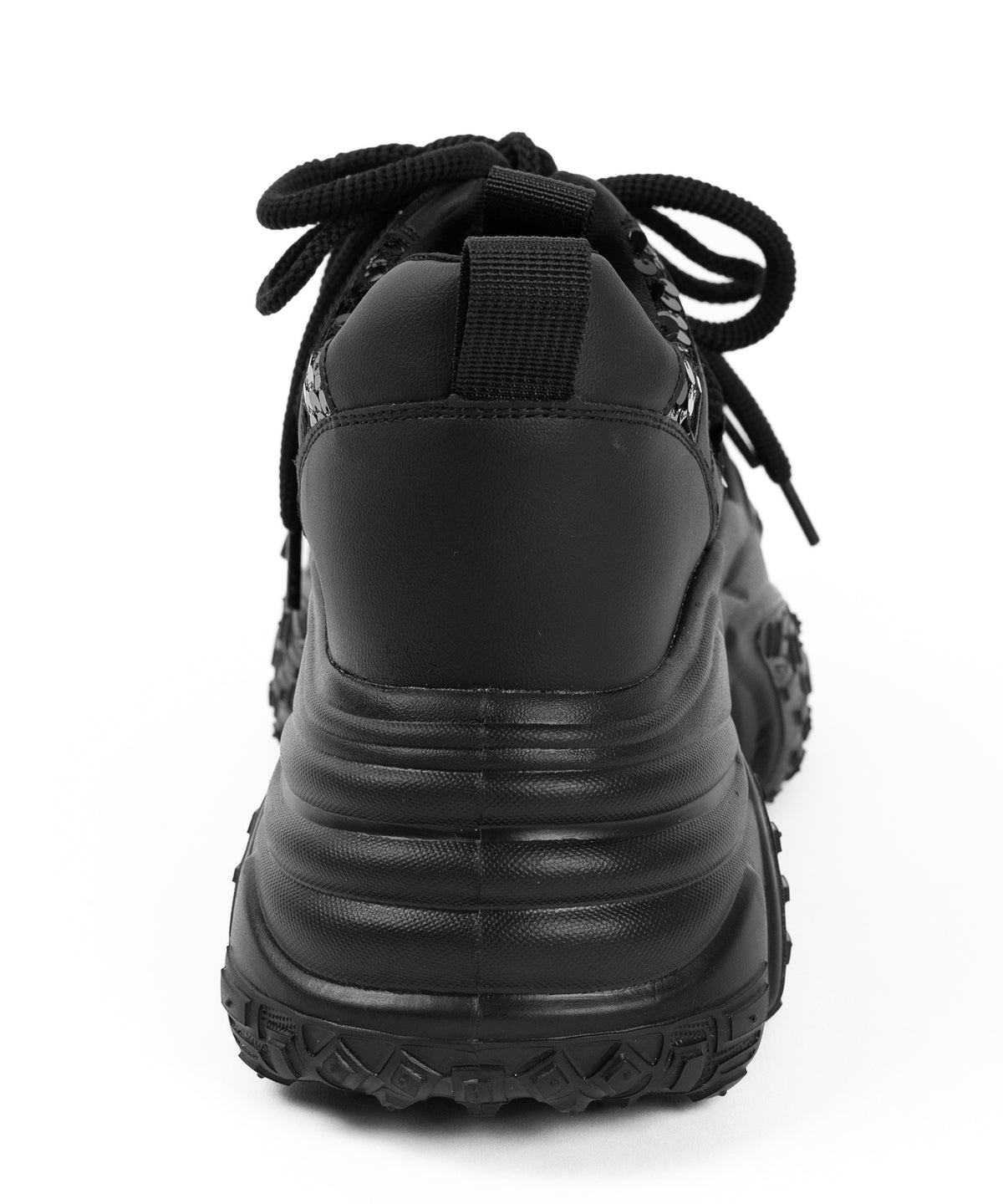 【 +10.5cm盛れ 】スパンコールレースアップ厚底スニーカー ／ +10.5cm spangle lace-up platform sneakers