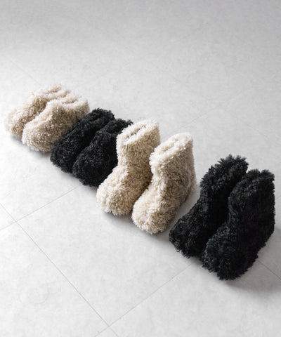 厚底テディボアサボサンダル ／ platform teddy boa sabo sandals