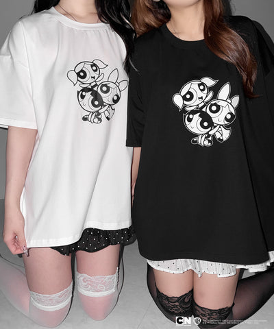 【THE POWERPUFF GIRLS】パワーパフガールズビッグプリントオーバーサイズＴシャツ / big print oversize Tee【 セットアップ着用可能 】