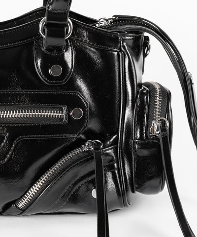 【 ショルダーストラップ付き２WAY 】ヴィンテージアウトポケットグランジボストンショルダーバッグ／ vintage out pocket grunge boston shoulder bag