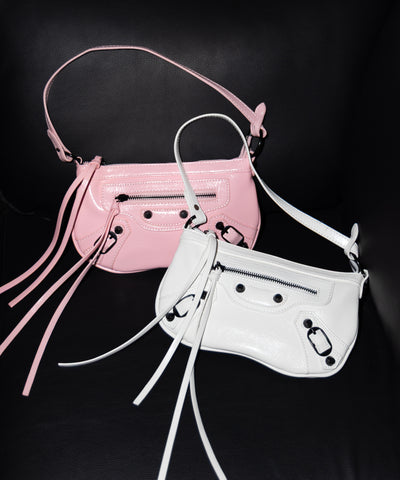 【 ショルダーストラップ付き２WAY 】ヴィンテージライクグランジミニハンドバッグ／ vintage like grunge mini hand bag