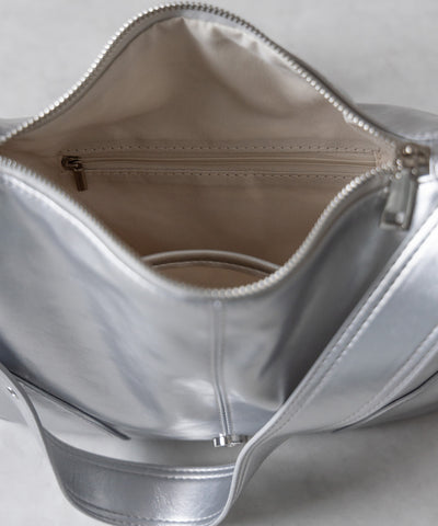 【 ３color 】ベルテッドフェイクレザーショルダーバッグ ／ belted fake leather shoulder bag