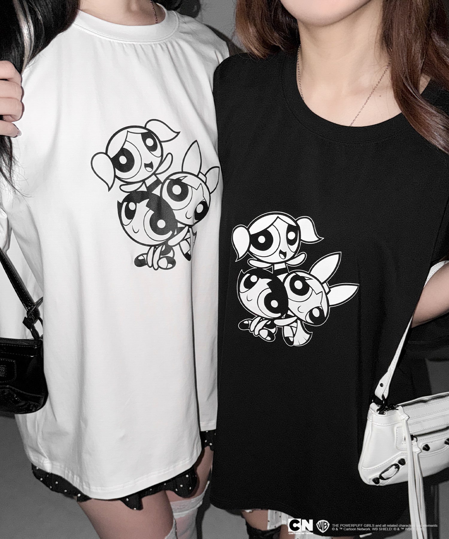 【THE POWERPUFF GIRLS】パワーパフガールズビッグプリントオーバーサイズＴシャツ / big print oversize Tee【 セットアップ着用可能 】