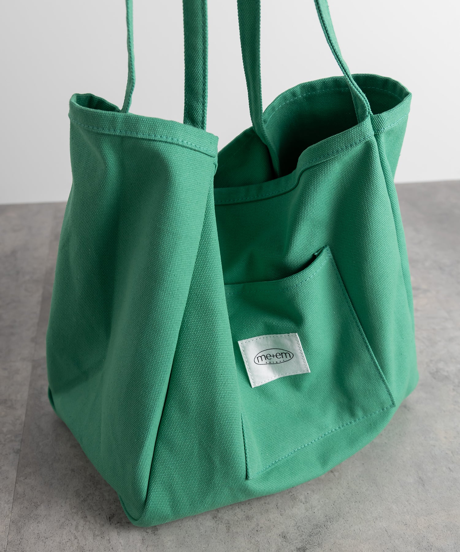 【 ７color ／大容量 】ミームセレクトオリジナルタグキャンバスカラートートバッグ ／ me+em select original tag canvas color totebag