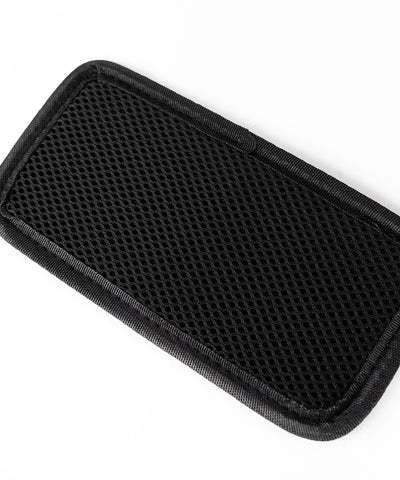 クリアポケット付きレタリング刺繍ショルダーバッグ ／ clear pocket lettering embroidery shoulder bag