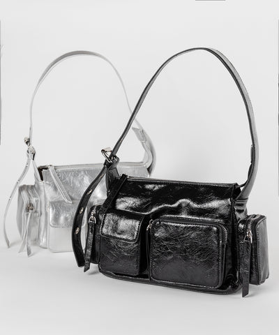 【 ３color 】４アウトポケットヴィンテージスクエアショルダーバッグ ／ 4 outpocket vintage square shoulder bag
