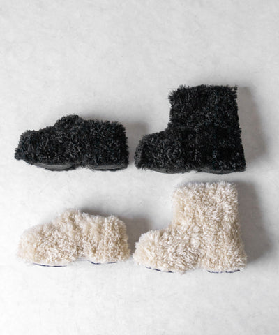 厚底テディボアサボサンダル ／ platform teddy boa sabo sandals