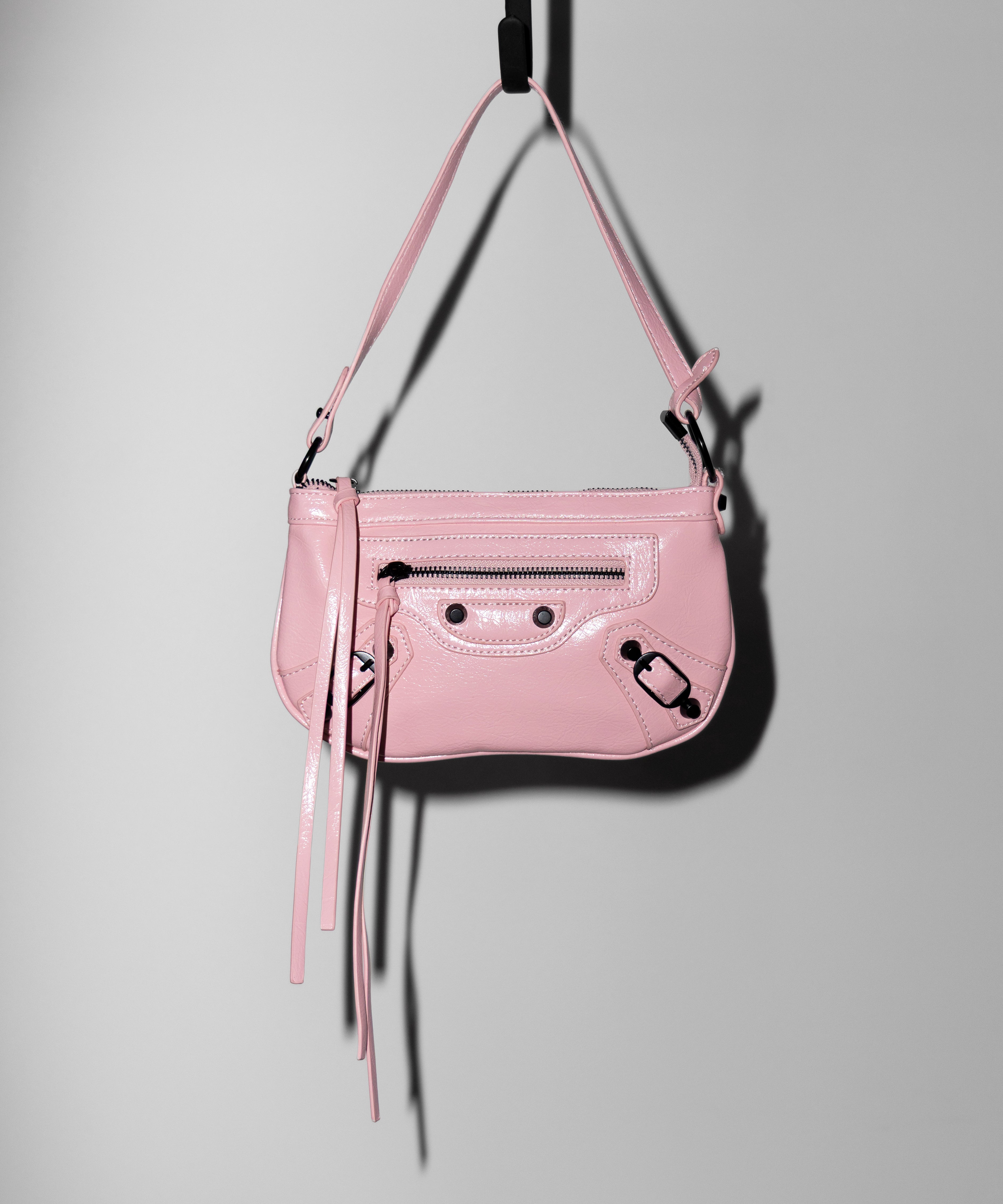 【 ショルダーストラップ付き２WAY 】ヴィンテージライクグランジミニハンドバッグ／ vintage like grunge mini hand bag